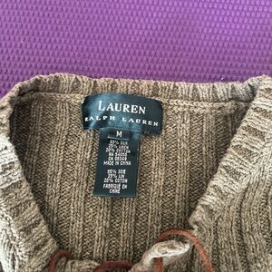 Lauren Ralph Lauren Women's Tan Cowl Neck Sweater